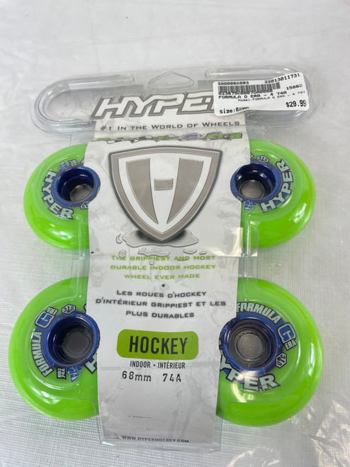 Vist Large View of Product Image Which is New FORMULA G ERA 68m / 74A Inline Skate Wheels / Indoor Hockey Wheels 4pk