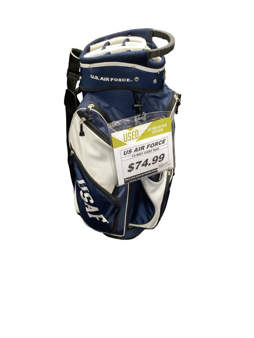 Vist Large View of Product Image Which is Used US AIR FORCE 14 WAY CART BAG Mens Cart Bag Navy Blue