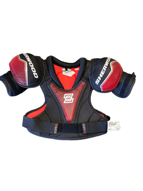 Vist Large View of Product Image Which is Used Sher-wood CODE Youth Shoulder Pads LG