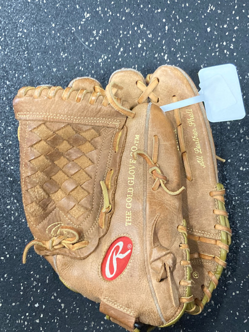 Vist Large View of Product Image Which is Used Rawlings PP120R BB/SB Glove RH Throw Brown 12"