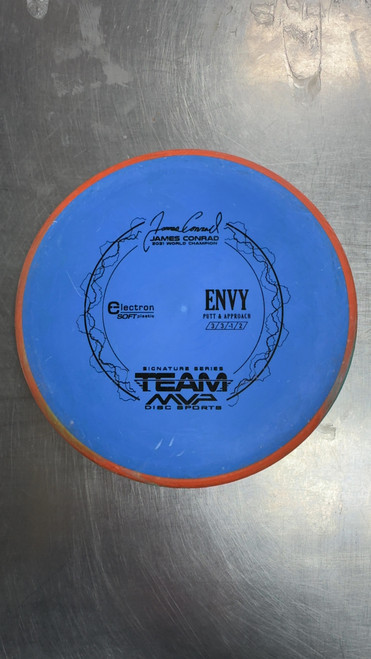 Vist Large View of Product Image Which is Used MVP ENVY Disc Golf Putter Royal Blue