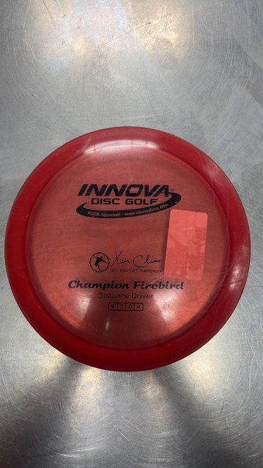 Vist Large View of Product Image Which is Used Innova FIREBIRD Disc Golf Driver Red