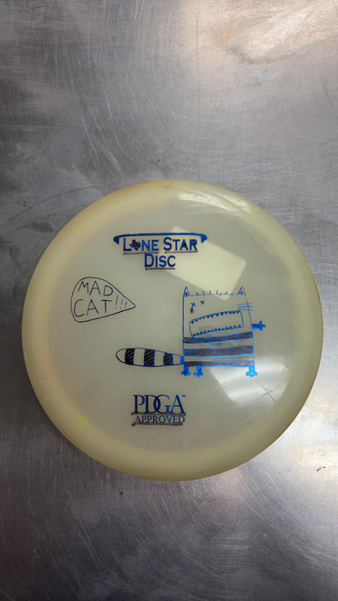 Vist Large View of Product Image Which is Used Lone Star Disc MAD CAT Disc Golf Driver White