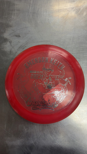 Vist Large View of Product Image Which is Used Lone Star Disc BAYONET Disc Golf Driver Red
