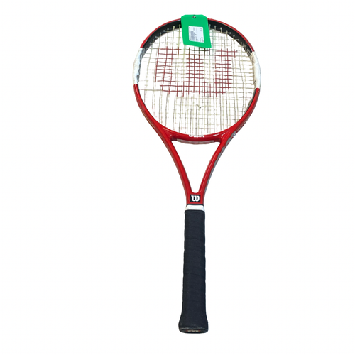 Vist Large View of Product Image Which is Used Wilson SIX ONE Adult Tennis Racquet Red 4"
