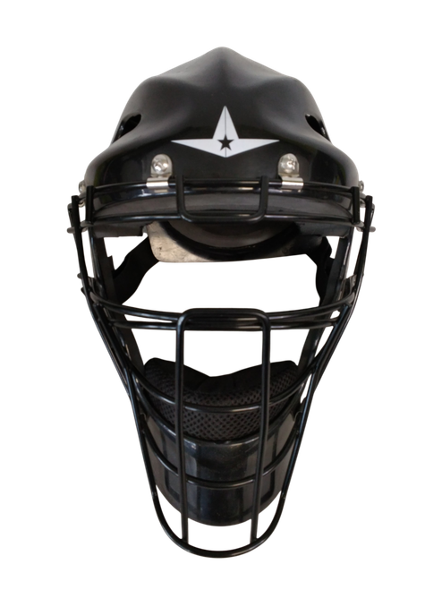 Vist Large View of Product Image Which is Used All-Star CATCHERS HELMET Catchers Helmet w/Mask Black MD