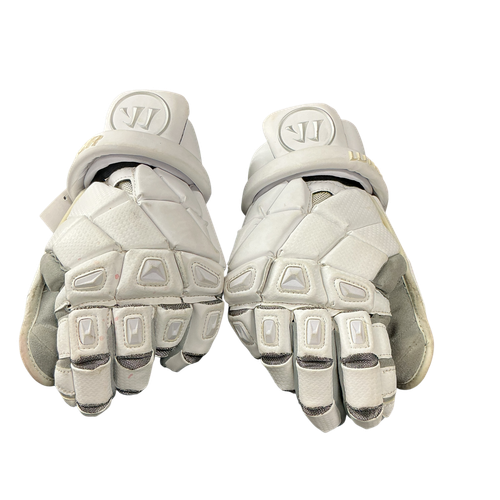 Vist Large View of Product Image Which is Used Warrior MD WARRIOR NEMESIS PRO GLV Lacrosse Gloves Mens White MD