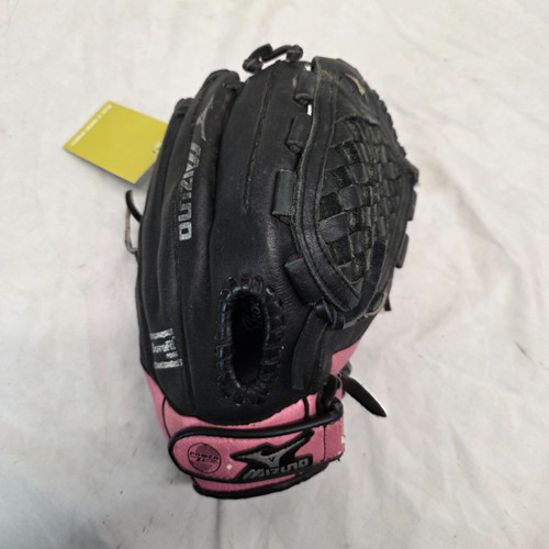Vist Large View of Product Image Which is Used Mizuno FINCH RHT FP  GLOVE RH Throw Fastpitch Gloves Black 11 1/2"