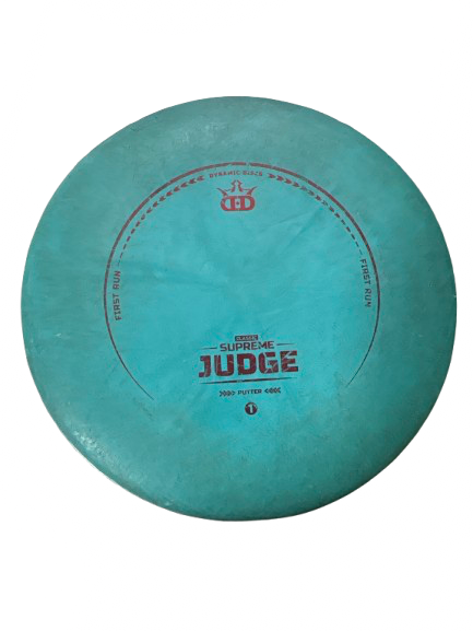 Vist Large View of Product Image Which is Used Dynamic Discs CLASSIC SUPREME JUDGE FIRST RUN Disc Golf Putter Turquoise