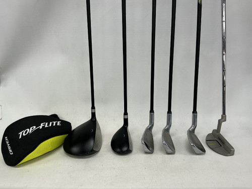 Vist Large View of Product Image Which is Used Top Flite JR/YOUTH 7 PIECE LIME AND BLACK Jr Club Set RH 7 Piece