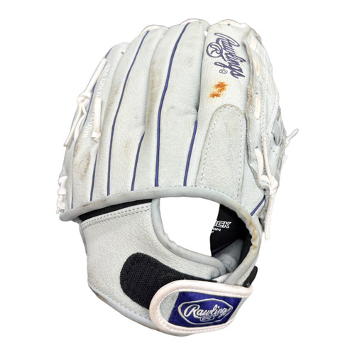 Vist Large View of Product Image Which is Used Rawlings SURE CATCH SCSB125PU RH Throw Fastpitch Gloves Grey 12 1/2"