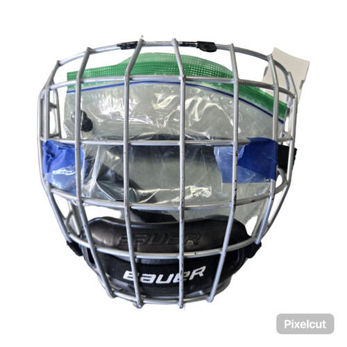 Vist Large View of Product Image Which is Used Bauer PROFILE II CAGE SM Hockey Wire Mask Grey SM