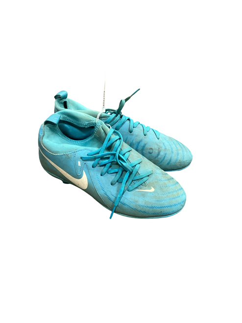 Vist Large View of Product Image Which is Used Nike Soccer Cleats Teal Youth 06.0