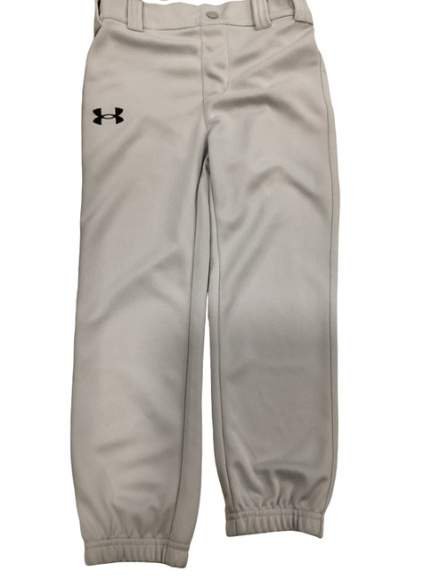 Vist Large View of Product Image Which is Used Under Armour GREY SNAP BOTTOM BB/SB Pant Boys Grey SM