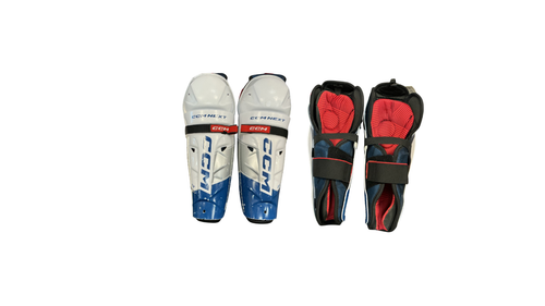Vist Large View of Product Image Which is Used CCM CCM NEXT Intermediate Shin Guards White 12"