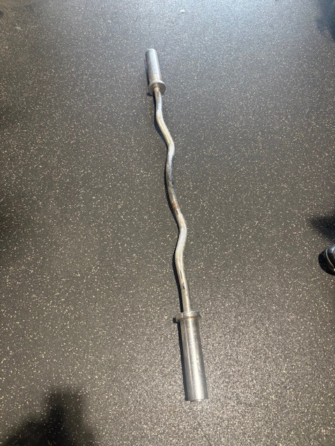 Vist Large View of Product Image Which is Used Olympic Curl Bar 48"