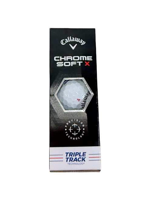 Vist Large View of Product Image Which is New Callaway CHROME SOFT X - 3 Ball - Golf Ball Sleeve