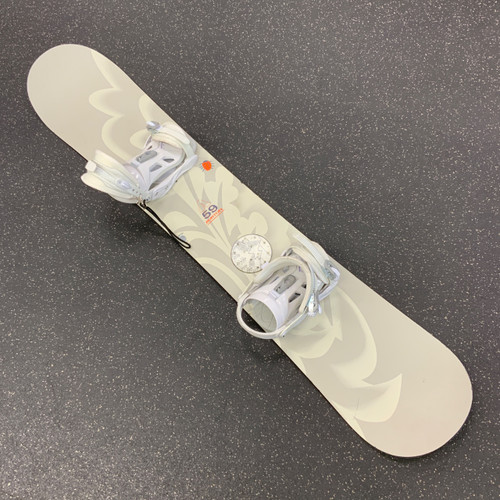 Vist Large View of Product Image Which is Used Burton A59 Womens Board/Bindings White 159 cm