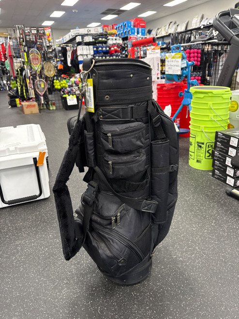 Vist Large View of Product Image Which is Used SO MANY POCKETS Mens Cart Bag Black