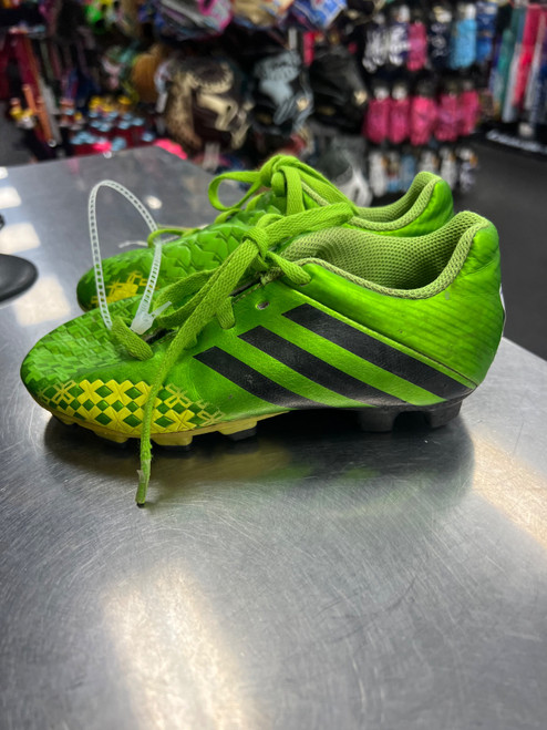 Vist Large View of Product Image Which is Used Adidas Soccer Cleats Green Youth 13.0