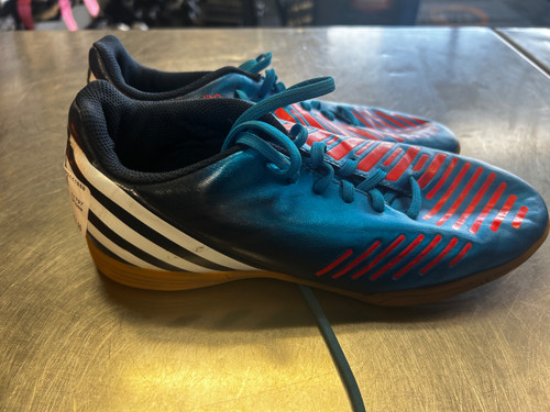Vist Large View of Product Image Which is Used Adidas Soccer Indoor Shoes Royal Blue Senior 6