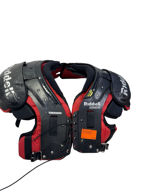 Vist Large View of Product Image Which is Used Riddell KOMBINE AP Football Shoulder Pads Black MD 42-44" / 18-19"