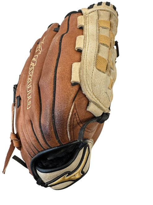 Vist Large View of Product Image Which is Used Mizuno PROSPECT FUTURE BB/SB Glove RH Throw Brown 12"