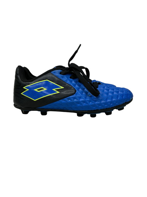 Vist Large View of Product Image Which is Used Lotto Soccer Cleats Royal Blue And Black Junior 01