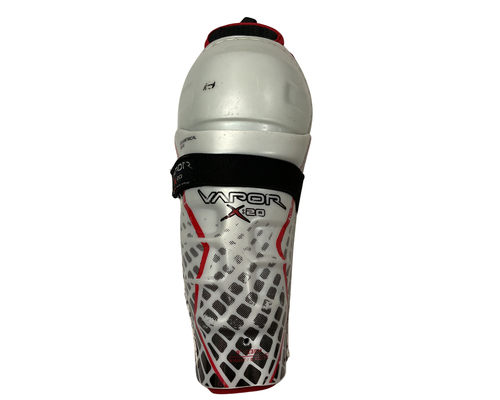Vist Large View of Product Image Which is Used Bauer VAPOR X20 Youth Shin Guards White 9"