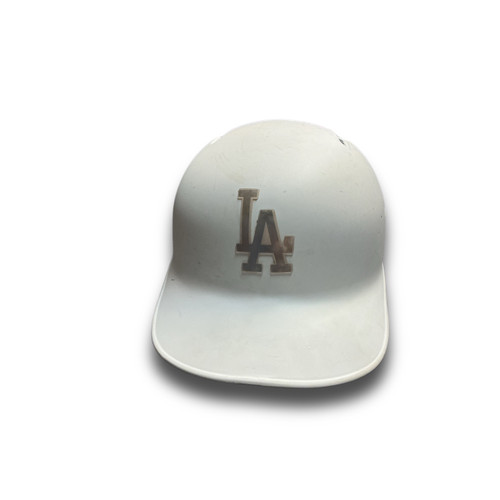 Vist Large View of Product Image Which is Game Used Worn RAWLINGS DODGERS COACHES HELMET Catchers Helmet White
Game Worn 
Authentic Collection 
One Size 