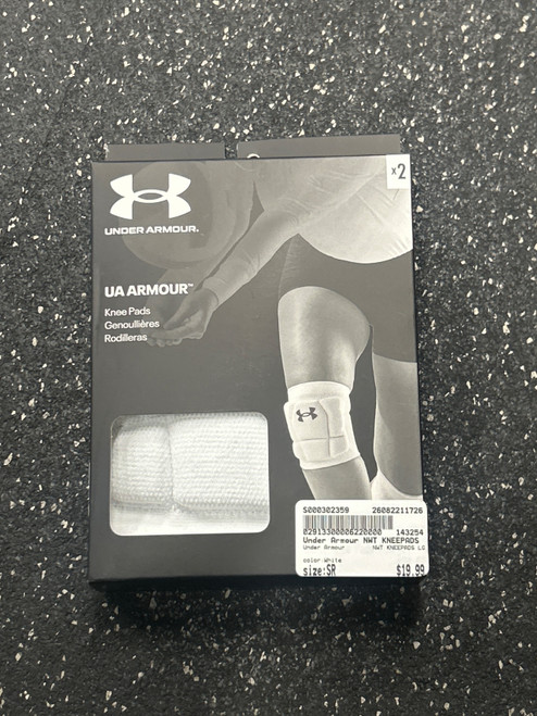 Vist Large View of Product Image Which is Used Under Armour NWT KNEEPADS LG VB Knee Pads White Senior