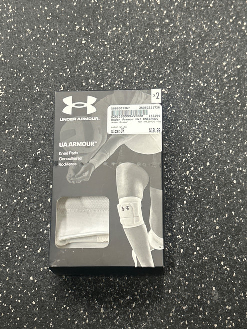 Vist Large View of Product Image Which is Used Under Armour NWT KNEEPADS YTH VB Knee Pads White Junior