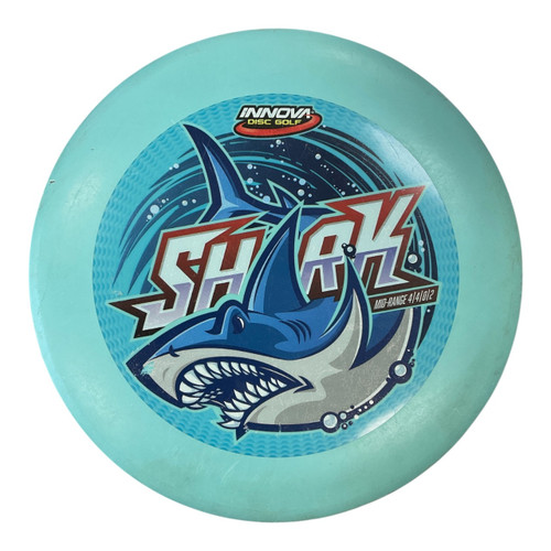 Vist Large View of Product Image Which is Used Innova SHARK Disc Golf Mid Range Carolina Blue 152g