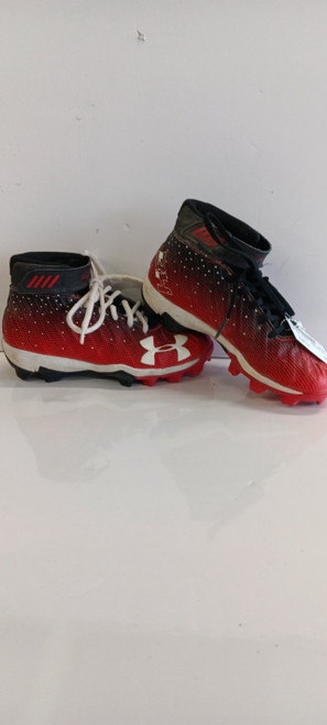 Vist Large View of Product Image Which is Used UA Bryce Harper Cleats Red Junior 01