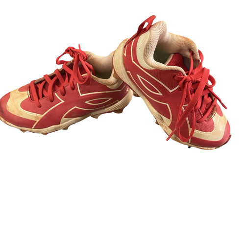 Vist Large View of Product Image Which is Used Under Armour BASEBALL CLEATS SIZE 12K BB/SB Cleats Cardinal And White Youth 12.0