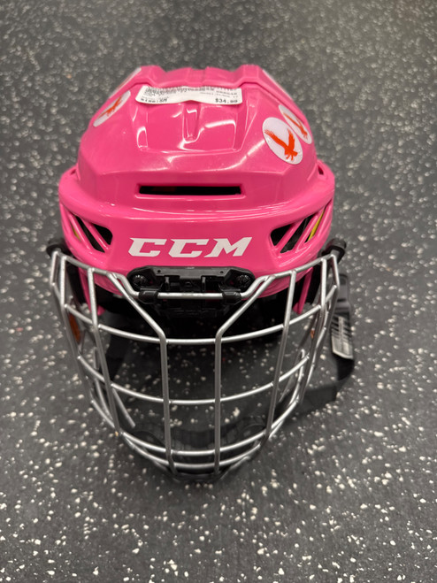 Vist Large View of Product Image Which is Used CCM FL3DS YT Helmet Cage Combo Pink SM