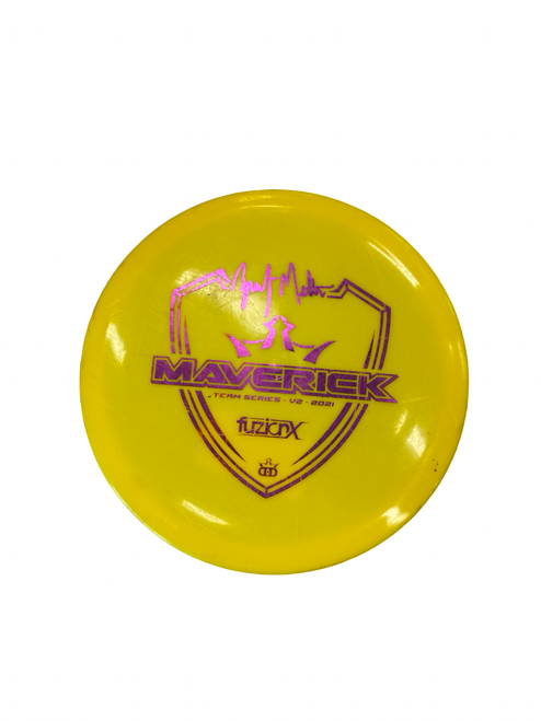 Vist Large View of Product Image Which is Used Dynamic Discs MAVERICK FUZION X Disc Golf Driver Yellow