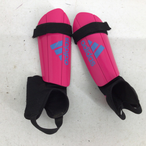 Vist Large View of Product Image Which is Used Adidas JR MED SHIN GUARDS Soccer Shin Guards Junior Pink MD