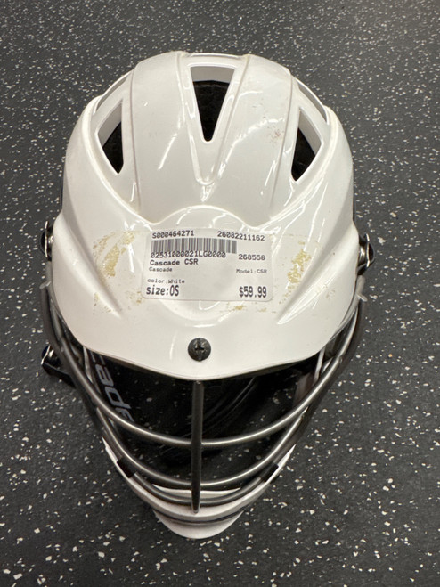 Vist Large View of Product Image Which is Used Cascade CSR Lacrosse Helmet White One Size