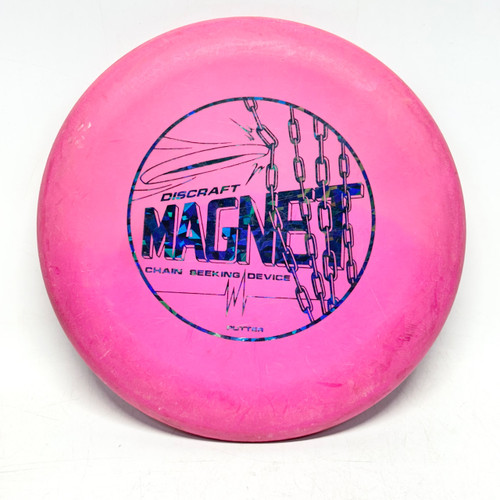 Vist Large View of Product Image Which is Used Discraft MAGNET Disc Golf Putter Neon Pink 175g
