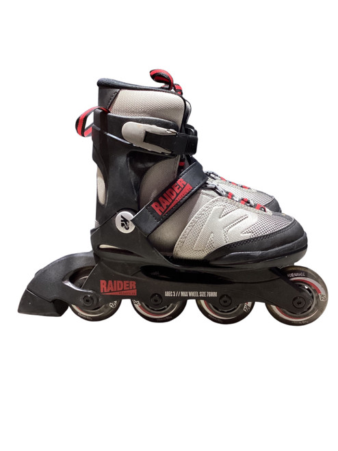 Vist Large View of Product Image Which is Used K2 RAIDER 1-5 Junior Rec Fitness Skates Black Adjustable