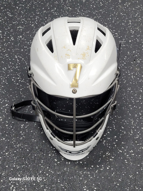 Vist Large View of Product Image Which is Used Cascade CS-R Lacrosse Helmet White One Size