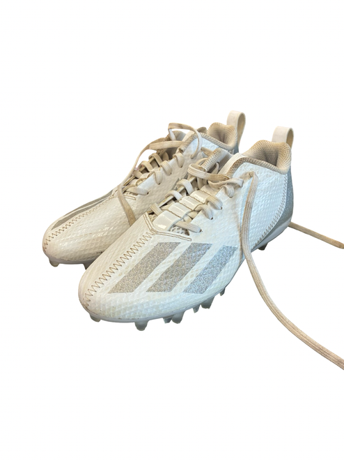 Vist Large View of Product Image Which is Used Adidas Jr FB Cleats White Junior 03.5