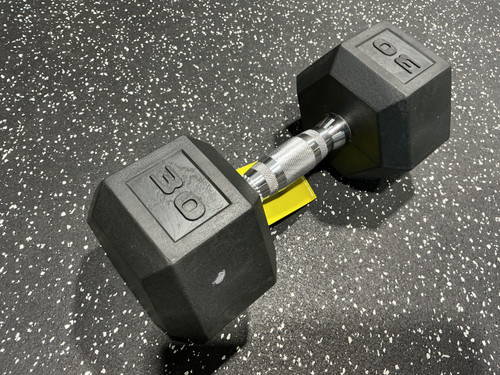 Vist Large View of Product Image Which is Used Rubber Hex Dumbbell 30 lb