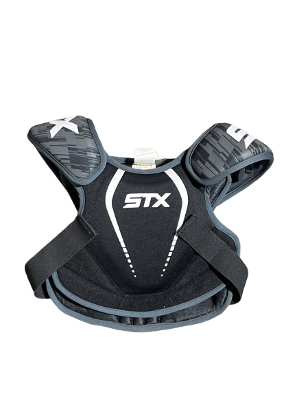 Vist Large View of Product Image Which is Used STX STALLION 75 SHOULDER PADS Lacrosse Rib Pads Black SM