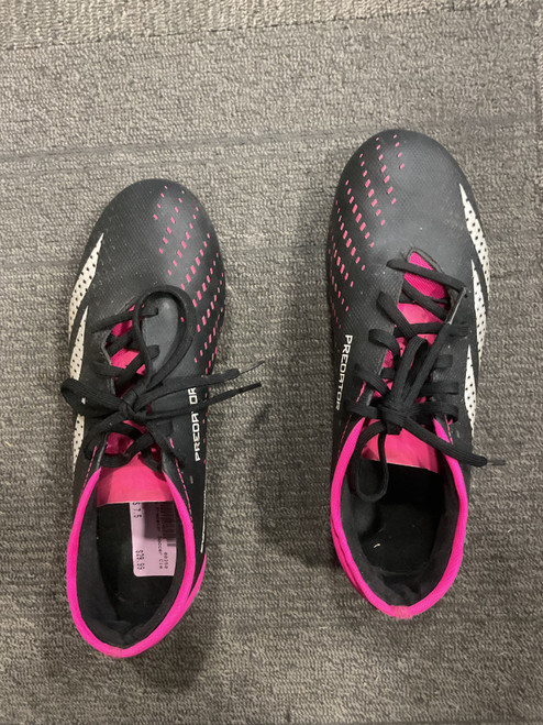Vist Large View of Product Image Which is Used Adidas Soccer Cleats Pink Senior 7.5