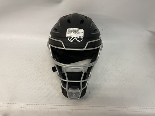 Vist Large View of Product Image Which is Used Rawlings CATCHER HELMET Catchers Helmet w/Mask Black LG