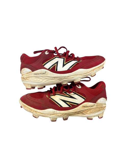 Vist Large View of Product Image Which is Used New Balance CLEATS BB/SB Cleats Red Senior 7.5