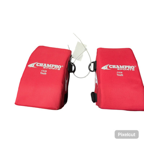 Vist Large View of Product Image Which is Used Champro YOUTH KNEE SAVERS BB/SB Catchers Knee Savers Red