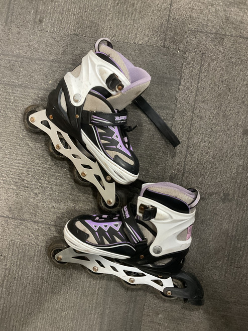 Vist Large View of Product Image Which is Used ZPM SPORTS INLINE SKATES Junior Rec Fitness Skates Purple Junior 03